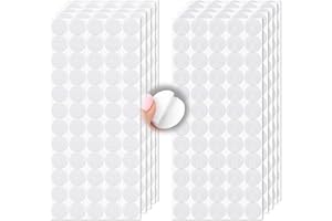 Wosyoodo 20 mm 300 Coppie Adesivo Tondo, 600 Pezzi Tondini Adesivi Tondo, Punti Autoadesivi, Adesivo Tondo Punti Autoadesivi, per Decorazioni da Parete, DIY, Foto, Oggetti, Arti Mestieri(Bianco)