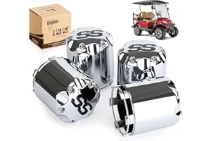 10L0L Cubierta universal del centro de la rueda del carro de golf SS, ITP Push in Style Chrome 8 10 12 pulgadas tapa central de rueda para Yamaha Club Car Ezgo