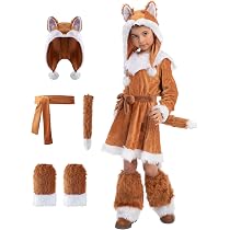 Costume Renard Déguisement Animal T-Shirt Halloween Carnaval Adulte Enfant