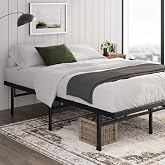 Zinus Justin Slatted Frame 90 x 190 cm Height 35 cm &ndash; Single Steel Bed Base &ndash; Metal Slats &ndash; Easy Assembly &ndash; Storage Space &ndash; B