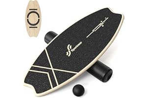 Sportneer deska do balansowania, drewniana deskorolka wewnętrzna, deska surfingowa i deska równowagowa dla dzieci i dorosłych