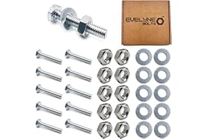 EVELYNE M3 Nut, Bolt & Form A Washer Set. 10 pack – M3x16 Bolts, M3 Nuts & M3 Form A Washers