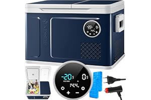 ‎KESSER KESSER® Kompressor Kühlbox 2in1 Doppelzone Kühl & Gefrierfach elektrische Gefrierbox mit 2x Kühlakkus & LED-Touch-Bedienung | Kühlschrank Kühlung bis -20 °C für Camping, Auto, Lkw 12/24V 230V