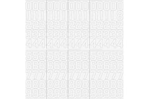 DSLSQD 204 Stück Aufkleber Zahlen,Helm Zahlen Aufkleber,Leicht Anzubringende Zahlen Aufkleber,Wetterfest Klebezahlen,Wasser Selbstklebende Zahlen,zur Zahlen Sticker für den Außenbereich-3.2cm