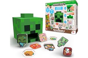 Créez Vos Autocollants 3D Minecraft, Machine Amusante pour créer des Autocollants du Jeu vidéo, Personnages gemmes, Cadeau pour Filles et garçons de Plus de 6 Ans, Bizak (63334320)