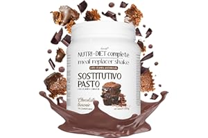 PASTO SOSTITUTIVO NUTRI DIET complete al gusto di BROWNIE al CIOCCOLATO Line@diet | 500g, 14 PASTI completi | ricco di vitamine e minerali