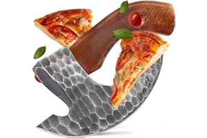 ECKWIN® Pizzaschneider | Wiegemesser für Pizza, Kräuter, & Co | Perfekte Männer Geschenke | Pizzamesser | Pizza Axt Wikinger | Pizza Zubehör für Männer (Vermund)