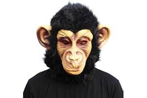 CreepyParty Fiesta de Disfraces de Halloween Máscara de Cabeza de Látex Animal Mono Gorila