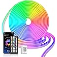 5M Neon Rope Lights, Waterproof Flexible LED Light Strip with Remote and APP Control, RGB Lighting Strip for Indoors and Outdoors, Bedroom Room Home Decor