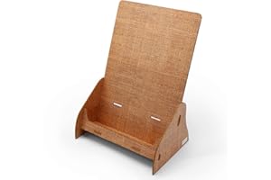 ‎STABLECO stableco 1 x Ecological Brochure Stand DIN A4 Vertical with 1 Compartment Stable Flyer Stand in Natural Design No Plastic! Just Paper! Sustainable Brochure Holder, Postcard Stand Quick to Assemble