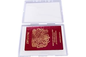 Heromask Rigide Passeport étui: Etui de Passeport étanche, sécurisé et Durable, en Plastique Rigide, pour l'aviation et Les Amateurs d'aventure - Porte Passeport Familial - Travel Essentials