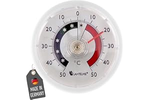 Thermomètre bimétallique analogique adhésif pour réfrigérateur -/+50°