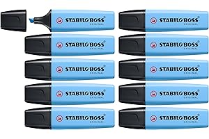 ‎STABILO STABILO - Textmarker - BOSS ORIGINAL Pastel - 10er Pack - himmlisches Blau