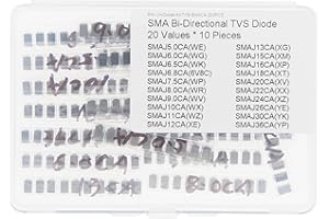HUABAN 20 Werte * 10 Stück SMA 400W TVS Bi-Directional Surface Mount Schutzdioden Kit