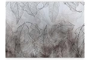 murando Carta da parati Esotico Foglie 400x280 cm Fotomurali in TNT Murale alla moda Decorazione da Muro XXL Poster Gigante Design Carta per pareti Natura Aspetto concreto Grigio b-A-10409-a-a
