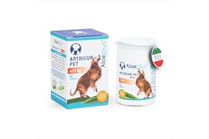 ALOEPLUS Artricur Pet Integratore Articolazioni Cane 11+ Kg - 100% Naturale con Aloe Arborescens BIO, Spirulina, Boswellia e Artiglio del Diavolo, Rinforza e Protegge le Articolazioni, 60 Capsule