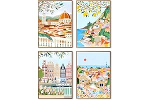 YUCCAORCHID Peinture Numero Adulte,4 Pièces DIY Peinture Acrylique avec Peintures et Pinceaux Paysage Coloriage Par Numero pour la Décoration de la Maison Sans Cadre 30×40 cm-Paysage