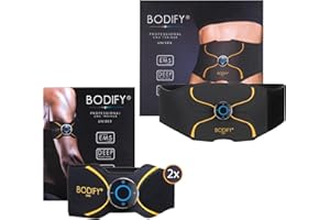 ¡Bodify® Set de Entrenamiento EMS 3en1 Pro - ¡Estimulación Muscular focalizada! - Desarrollo Muscular de Todo el Cuerpo - Dispositivo de estimulación de los músculos del Abdomen, Brazos y piernas