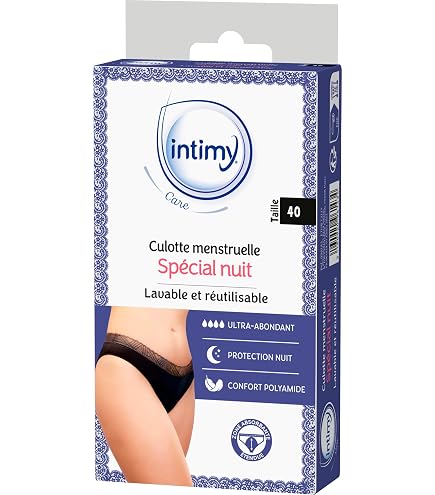 Lot De Culottes Menstruelles Ultra Absorbantes IINTIMACY - Protection Jusqu'à 10 Tampons - Flux Abondants