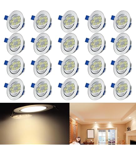 Sonnewelt Led-inbouwspot, 230 V, set van 20 x 3 W, koudwit