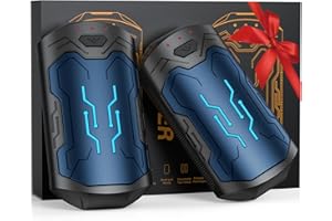 LinjunFa Scaldamani Elettrico- USB Scalda Mani Ricaricabile 6000mAh,Riutilizzabile Elettrica Scaldino Mani 2 Pezzi,Doppio Hand Warmer Rechargeable,Piccolo Portatile Riscaldatore Mani per Campeggio,Sci