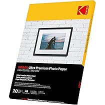 Kodak Carta Fotografica Lucida DIN A4, 50 Fogli Da 240 G/m2, Per