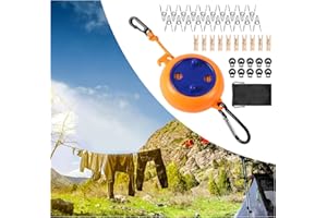 Tendedero extensible Accwork tendedero retráctil cuerda portátil cuerda de lavandería viaje vacaciones al aire libre baño lavandería jardín 8M