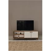 Arpelia Kapaklı Tv Sehpası 140X40X35 Cm (Beyaz - Atlantik &Ccedil;am)