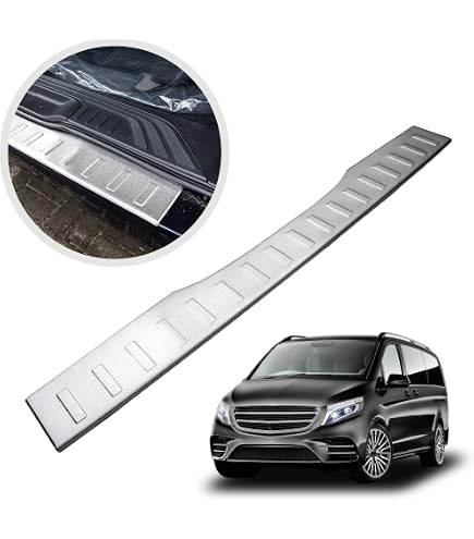 AVISA | Protezione Paraurti Posteriore | Compatibile con Fiat 500e Cabriolet 2020+; Acciaio Inossidabile, Spazzolato, Grafite; Proteggi il Paraurti Posteriore della tua Auto dai Danni