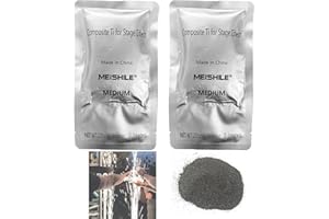 MEISHILE Indoor 2x 200g Verbund-Titangranulat, Innenräumen, Verbrauchsmaterial für Cold Spark Machine Eis Fontänen Bühnenkunst-Effekte, Composite Titanium Indoor