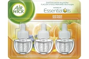 ‎AIR WICK Airwick Duftölflakon 3er Pack, Nachfüller für Duftstecker, Anti-Tabak