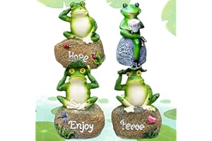 LaVenty Ornements De Grenouille en Plein Air Statue du Jardin des Grenouilles Décorations De Jardin De Grenouilles Sculpture De Grenouille Décoration De Cour Patio Pelouse Décoration