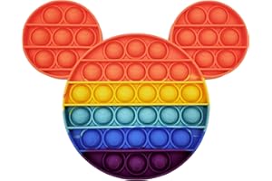 FIDGETARIAN Pop it Fidget Toy - Push Pop it Antiestres Niños - Push Pop Bubble Fidget Juguetes Antiestres - Sensorial Herramientas para Aliviar el Estrés y la Ansiedad para Niños y Adultos I Mikey