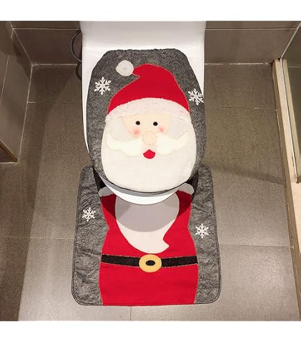 Weihnachten Toilettensitzabdeckung Mit Toilettentep Produktbild-Vorschau 2