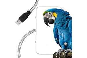 Colorday Bird Cage Heater Newly Upgraded Birds Warmer to Snuggle up for Parrots, Stainless Steel 5V USB 4"x7"