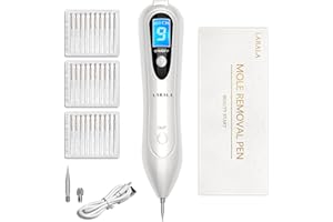 LARALA Rimuove voglie, verruche, Skin Tag Remover con 9 forza sicura e penna al plasma dello schermo LCD per i nei, verruche, macchie di età sul viso, mano e corpo