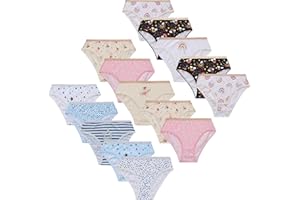 GM Apparel 10 Pack Girls Knickers 100% Cotton Briefs Underpants Underwear Pants - Size 2-13 Years Multicolor