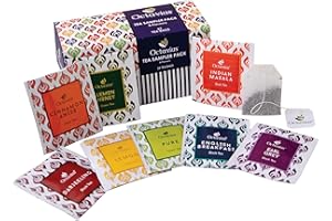 Octavius | Assorted Tea Bag Sampler Gift Set - 8 Tea Flavors | 32 Counts - Black & Green Tea | Tea Sampler Pack | Tea Set Gift | Pack of 1