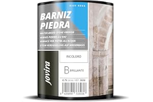 JOVIRA PINTURAS Barniz Piedra al Agua, barniz para piedra y sustratos minerales. (750 Mililitros, Brillante) C-7