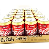 Coca Cola Vanilla Sparkling Soda Vanilla Flavor - (Pack of 24)