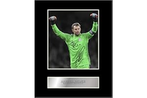 Iconic pics - Manuel Neuer signiertes Foto mit Passepartout, Bayern München FC #01 Motiv, gedrucktes Autogramm