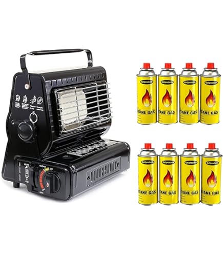 Portable Gas Heater Compact And Lightweight 1.2Kw Output Swivel Body For Adjustable Heat Direction Long Life Ceramic Burner~5056316756853 04c Mp