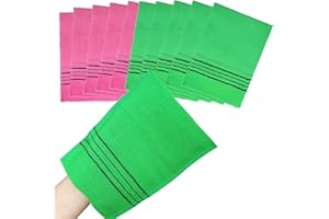 ‎DULUOK 10 Stück Korean Exfoliating Gloves, Doppelseitig Peeling Handschuhe, Körperpeeling Waschbarer Duschhandschuhe für Tiefe Saubere Tote Trockene Haut Zellen Entfernen Haut Schmutz
