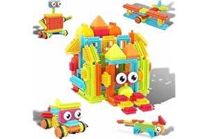 PicassoTiles Igel-Block-Fliesen-Spielzeug Baustein stapelbar ineinandergreifende Zähne Konstruktion sensorische Geschenke STEM-Lernborsten-Spielset Kinder Kleinkinder ab 3 Jahren 120 Teile