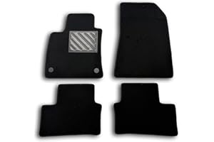 MTC AUTOMOTIVE Tapis de Voiture sur Mesure pour Clio V (2019-), avec seuils de Porte en Caoutchouc renforcé et Boutons de Fixation