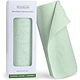 KitchLife Microfiber Cleaning Cloth Roll - Tear-Away Towels, Lint-Free, Reusable, Washable, 20 Sheets for Kitchen, Car, Dishes, and Sensitive Surfaces (Green)