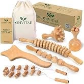 OHVITAE Professional Body Therapy Kit with 6 Tools Carry Bag and QR Guide Complete Cellulite Body Therapy Treatment for Massa