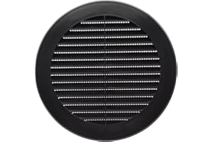 H&C VENT Rejilla Ventilación 150mm de Plástico │ Extractor de Baño Cocina │ Rejilla Aire Acondicionado Conductos Pared Techo Ventilador HVAC Tubo PVC │ Cubiertas de Ventilacion Redonda con Mosquitera