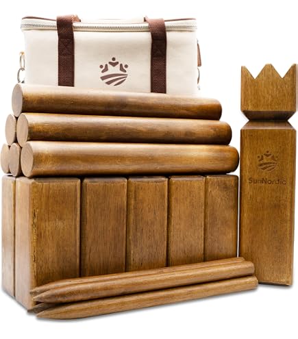 Jeu Eddy Toys Kubb - bois - avec sac de rangement - petit