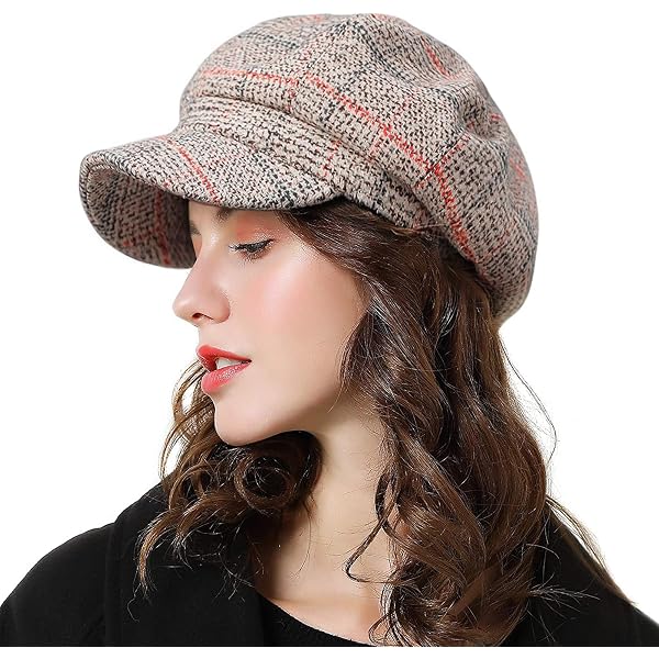 Berretto A Palloncino Casual Da Donna – Stile Newsboy Con Visiera – Nero – Cotone Morbido Con Retro Elastico – Taglia Universale (58-60 Cm)